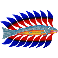 Luminous Char (2008) stone cut and stencil by Kenojuak Ashevak
