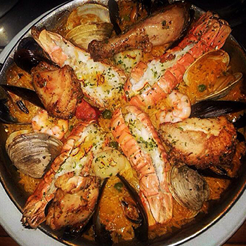 Seafood and chicken paella at Casa Galicia, Montreal, Qu�bec