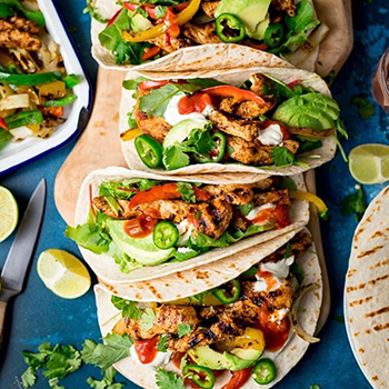 Fajitas at Sweet Ash Bistro, 100 Mile House, BC