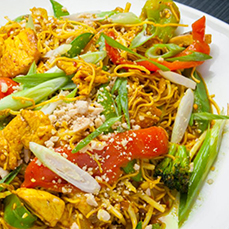 Spicy Thai dish at Thandi Restaurant in Saint John, New Brunswick