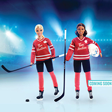 Tim Horton's hockey player Barbie dolls from Toy 'R' Us Canada